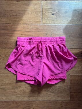 90 Degree by Reflex Women’s Hot Pink Athletic Running Shorts with Elastic Waist